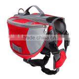 Hot Selling Wholesale Adjustable Pet Dog Outdoor Saddle bag Hiking Backpack Carrier bag Red Color