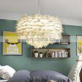 Fashion Modern Feather Chandelier Light Cloud Pendant Hanging Lamp for Home thumbnail-2
