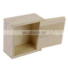 Vitalucks Hot Sale Pine Wood Color Customized Unfinished Small Plain Wooden Box With Slid Lid for Sale thumbnail-3