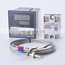 Digital PID Temperature Controller REX-C100 REX C700 Thermostat + 40DA SSR Relay+ K Thermocouple 1m Probe RKC