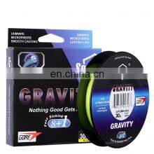 New Design 9 Strands 300m Sink PE Fishing Line 8 Strands Microfilment Braid+1 Stand GTX Polyethylene Power Braided Line