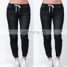 Wholesale High Quality Women's Casual Plus Size Waist Wash Jeans Cotton and Ammonia Stretch Pants S-5XL thumbnail-2