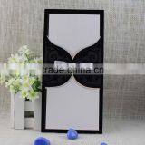 2016 Stylish Nice Luxury Unique Black Flocking Wedding Invitation Card thumbnail-1