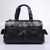 High Quality Sheep Leather Black Rolling Travel Duffel Bag Organizer for Men thumbnail-2