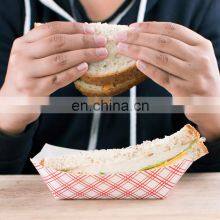 Food Grade Brown Kraft Paper Lunch Box Boat Box Shape Kraft Paper Container Fast Food Paper Tray thumbnail-4