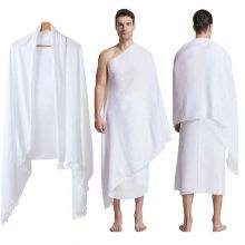 Factory Supply Ihram Hajj Clothing 100% Polyester Jacquard Muslim Haji Ahram Towel for Daily Use thumbnail-3