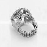 Wholesale Costume Jewelry Crystal Pave Stretch Ring thumbnail-2