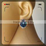 Druzy Gemstone Alloy Jewelry Copper Brass Plating Gold Fingernail Earring Posts thumbnail-1