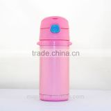 double wall stainless steel vacuum flask kids drinking children water bottle with silicone straw