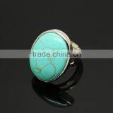 RG1031Wholesale Oval Turquoise Adjustable Ring,Bezel Gem Ring thumbnail-1