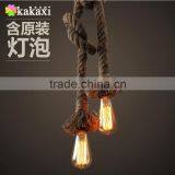 Retro DIY Art Hemp Rope Pendant Light 250cm Creative Art Chandelier E27 Lamp Length Can be Customized