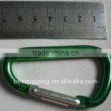 High Quality Aluminum Snap Hook Green D Type With Pin Key Rings /Decoration Accesory China thumbnail-1