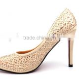 latest italy fashion high heel pointed toe bling bling diamond lady party shoes