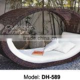 Rattan outdoor daybed with canopy (DH-589)