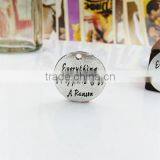 "Everything Happens For A Reason" Pendant Charms OEM Silver Floating Charms thumbnail-2