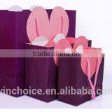 LOVE Heart Shape , Ivory Board /art Paper Bag ,shopping Promotion Bag ,cotton Rope Handle thumbnail-4
