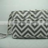SLR Camera Bag for Lady in Grey Chevron Stripe thumbnail-1