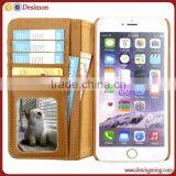 Leather Wallet 5.5 Inch Cellphone Case for Iphone 6 Plus Mobile Phone Case