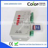 T1000 SD Card Dream Color LED Controller, RGB LED Controller 2048 Pixels, Digital LED Strip Controller