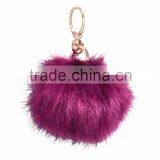 Fur Ball Key Chain,key Chain Parts,metal Alloy Keychain,pom Pom Ball Keychain thumbnail-4