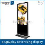 Flintstone 55inch Vertical Flat Screen Indoor Commercial Product Led tv Display, Floor Standing LCD Digital Signage