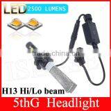 Factory Price 5th Generation 40w /set 24v Fanless H13 Car Led Headlight 24w 2400lm thumbnail-1
