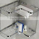 Double Polished Bathroom Brass Corner Basket LX-8170 thumbnail-1