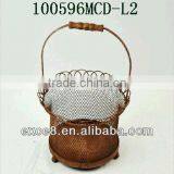 Rusty metal wire baskets