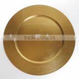 Round Lacquer Foil Plastic Charger Plates