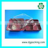 High Quality Rectangle Plastic 6 Compartment Cake Slice Box thumbnail-5
