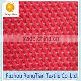 Hot Sells Red Polyester Warp Knitting 130gsm Hole Mesh Plush Fabric for Toy