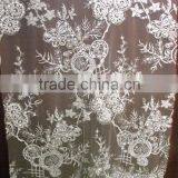 Floral Cotton Tulle Lace Fabric Wholesales for Wedding Dress /bridal Gowns thumbnail-1