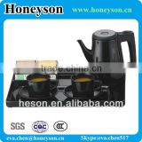 0.8L stainless steel color sprayed hotel products electric tea pot tray set