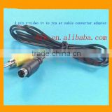 4 pin s-video tv to rca av cable converter adapter