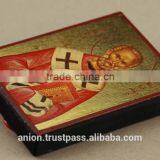 Greek & Russian Orthodox Wooden Icon. St. Nicolas. Big Size thumbnail-5