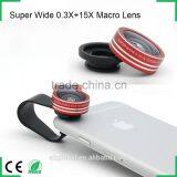 Photography Accessories for IPhone 6s Plus Samsung Galaxy s6 HTC One m9 Huawei P8 Xiaomi Camera Lens 0.3x Super Wide-angle Lens