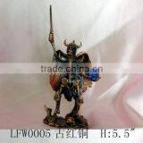 Metal Pewter Skeleton Soldier With Sword