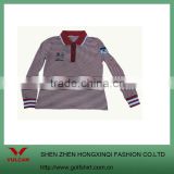 Long Sleeve Red Stripe Rugby shirt with embroidery logo