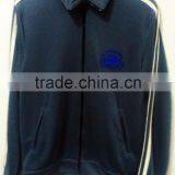 100% POLY FLEECE COTTON MENS HIGH NECK ZIPPER TSHIRT thumbnail-1