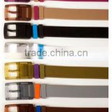 Silicone belt with two bandle Woman silicone belt Plastic belts with plastic buckle