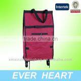 China Colorful Promotional Foldable Shopping Bag With Wheels
