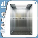 1250kg machine roomless passenger lift with hairline stainless steel
