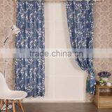 T/C Polyester and Cotton Freehand Drawing Flower Printed Curtain Panel Drapes Drapery thumbnail-1