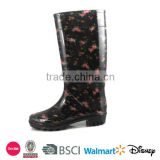 Printed women PVC boots fashion rainboots