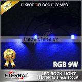 9W High Brightness Multicolor RGB Rock Lights For Jeep Wrangler JK TJ WJ XJ MJ Trucks Offroad thumbnail-5