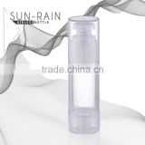 Professional spring outside empty silver cosmetic plastic airless bottle 50ml