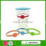 Colorful Silicone Wine Glass Marker Daily Life Silicone Bottle Charms thumbnail-1