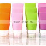 38ml hot sale whole sale factory bottom cheap price food grade Bpa free silicon cosmetic bottles/silicon cosmetic jars
