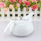 Bulk Supply Wholesale Cheap Custom Logo Euro Style White Porcelain Tea Pot, Cheap Ceramic Teapot thumbnail-6
