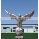 Beautiful Classic Morden Cast Iron Eagle Stainless Steel Sculpture thumbnail-1